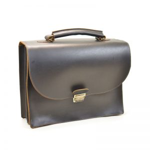 Cartable en cuir tanné végétal